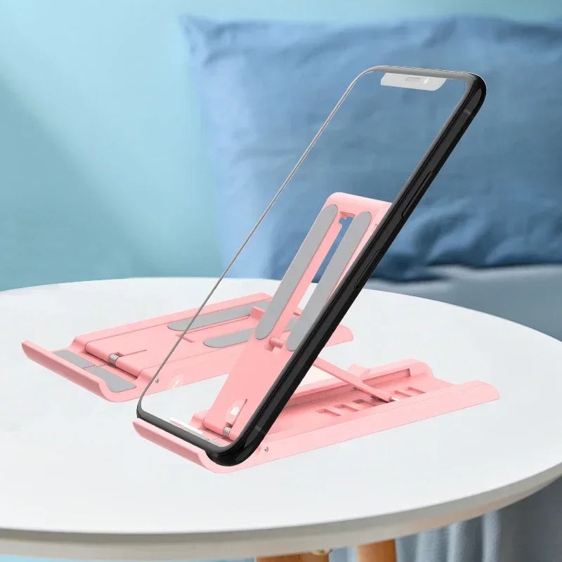 Desktop Foldable Phone Holder Stand Portable Tablet Stand Desk Lazy Bracket For iPhone 13 Pro iPad Mobile Phone Tablet below 12`