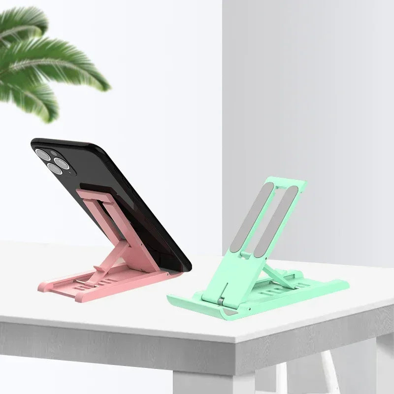 Desktop Foldable Phone Holder Stand Portable Tablet Stand Desk Lazy Bracket For iPhone 13 Pro iPad Mobile Phone Tablet below 12`