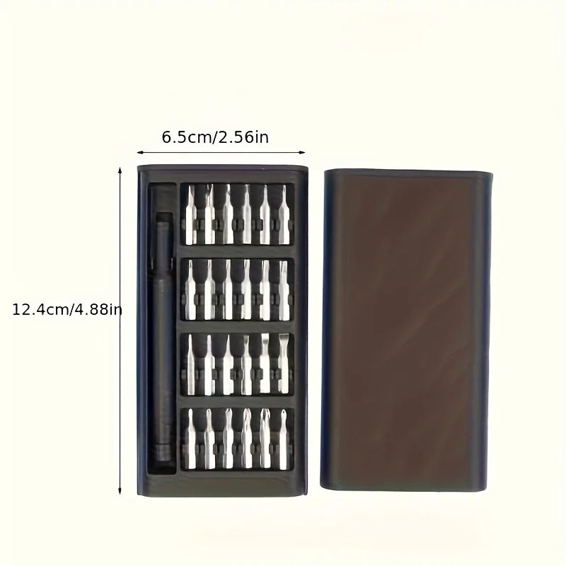25 in 1 mini screwdriver set, flat head and cross shaped small screwdrivers, suitable for electronic products