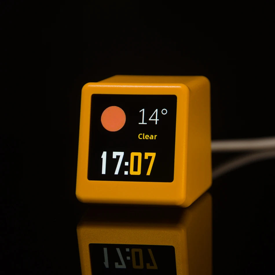 GeekMagic Ultra Smart WiFi Weather Forecast Station Bed Clock for Desktop Decoration, photo Album with Gif Animation